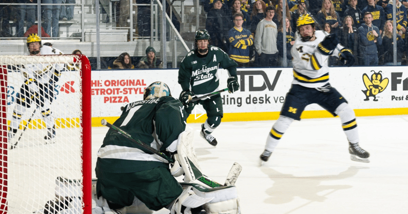 Garrett Schifsky scored in OT to lift Michigan past MSU (Photo: Michigan athletics)